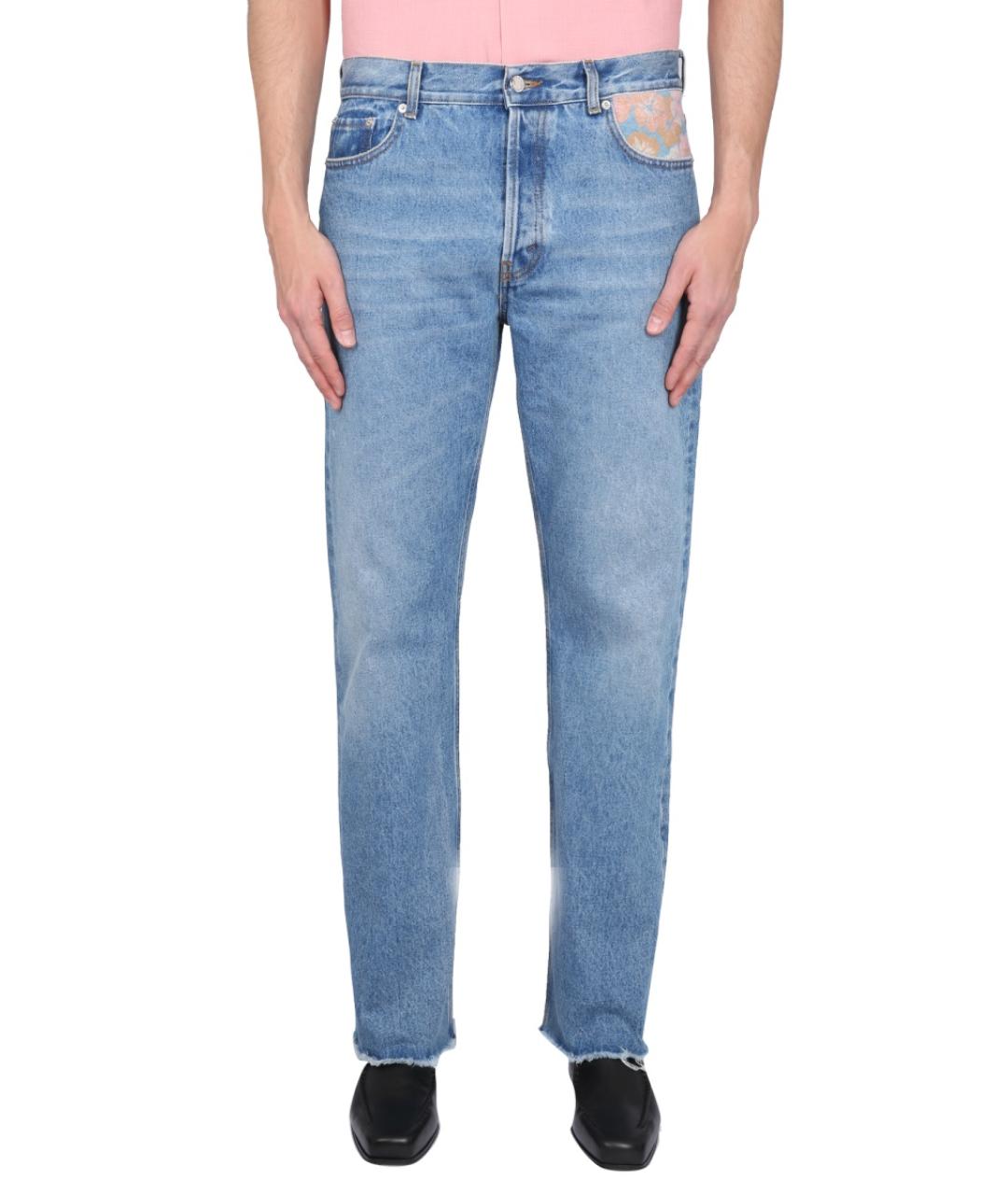 SEFR Голубые хлопковые прямые джинсы, фото 5