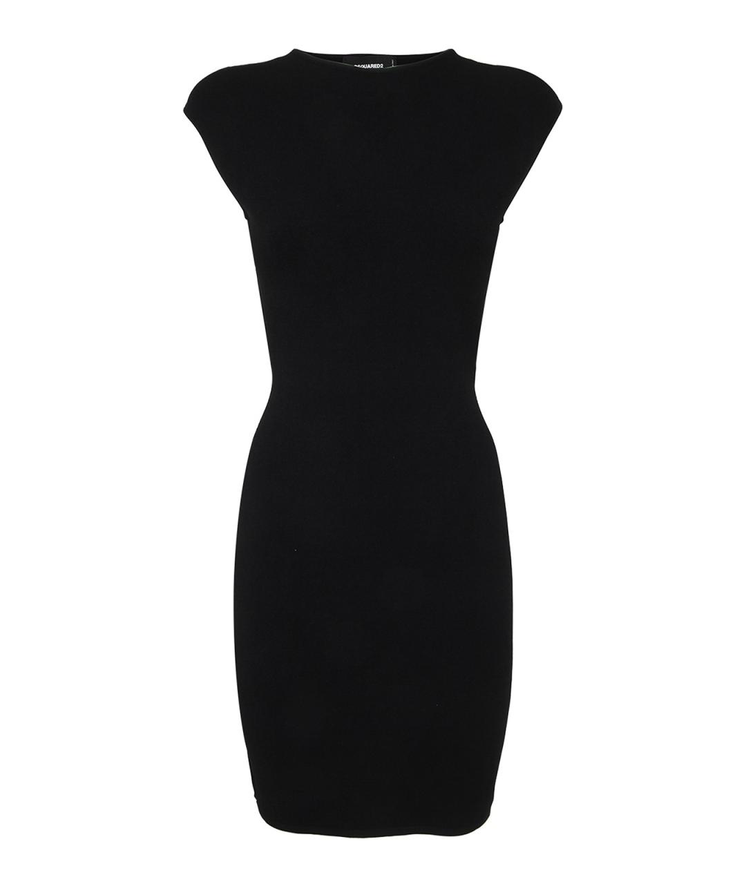 DSQUARED2 Черное вискозное коктейльное платье, фото 1