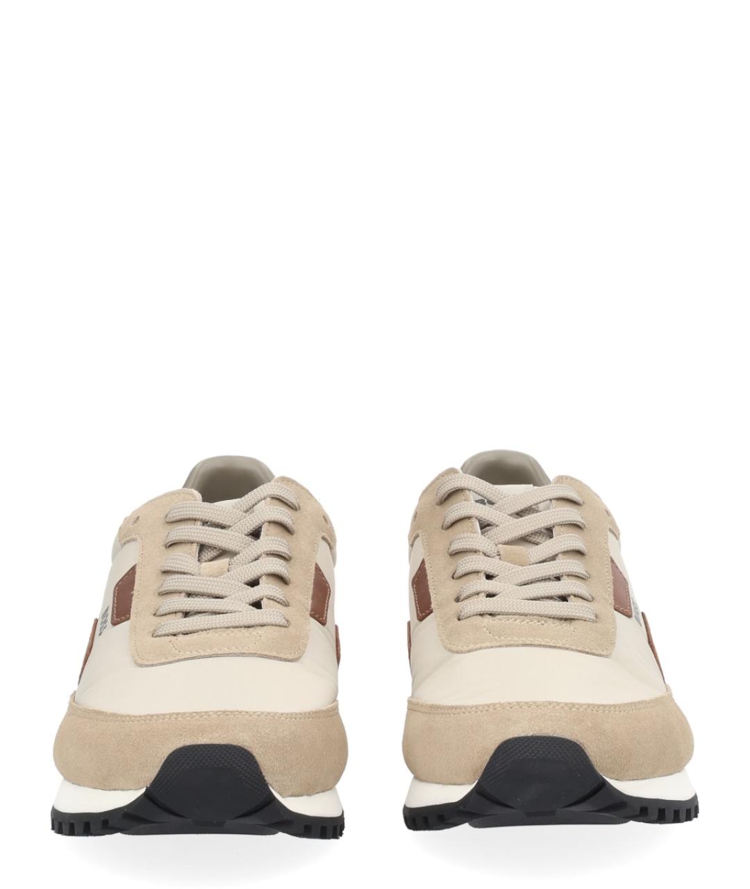 HUGO BOSS Коричневые синтетические низкие кроссовки / кеды, фото 3