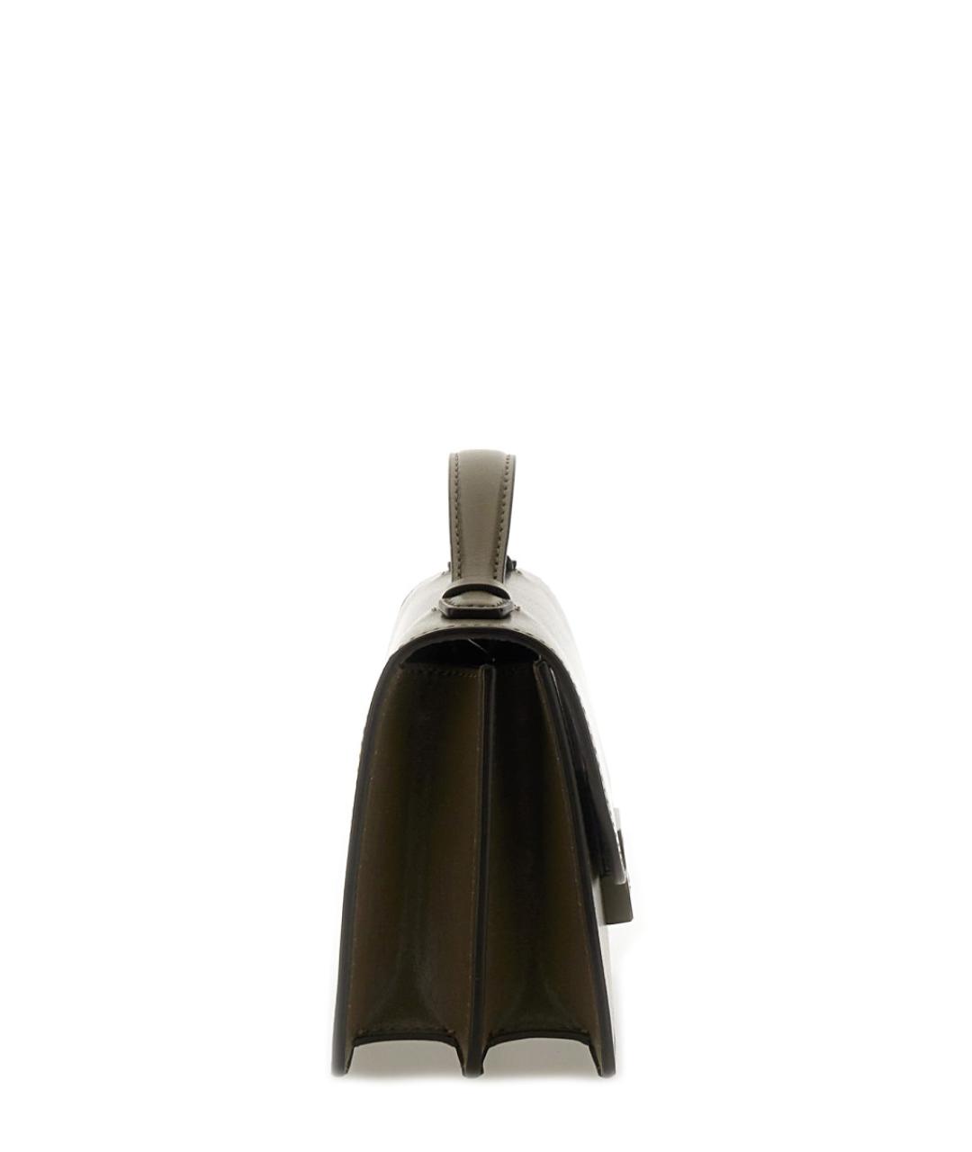 VICTORIA BECKHAM Коричневая кожаная сумка с короткими ручками, фото 4