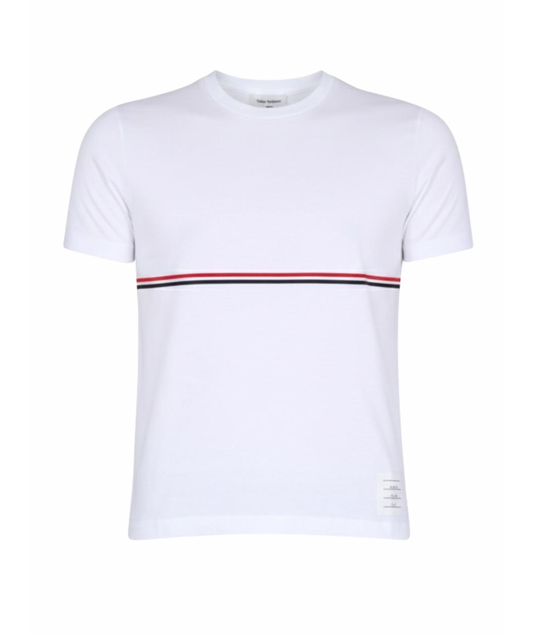 THOM BROWNE Белая хлопковая футболка, фото 1