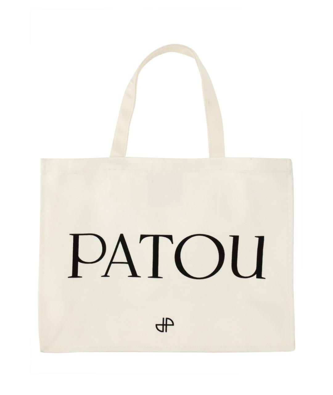 PATOU Белая хлопковая сумка тоут, фото 3