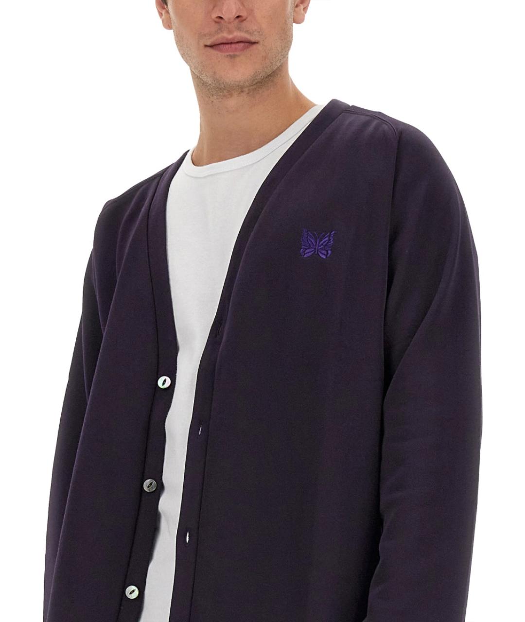 NEEDLES Фиолетовый полиэстеровый кардиган, фото 4