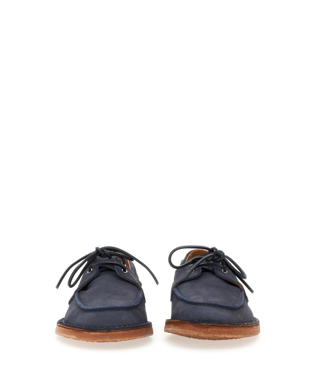 BUTTERO Синие кожаные лоферы, фото 4