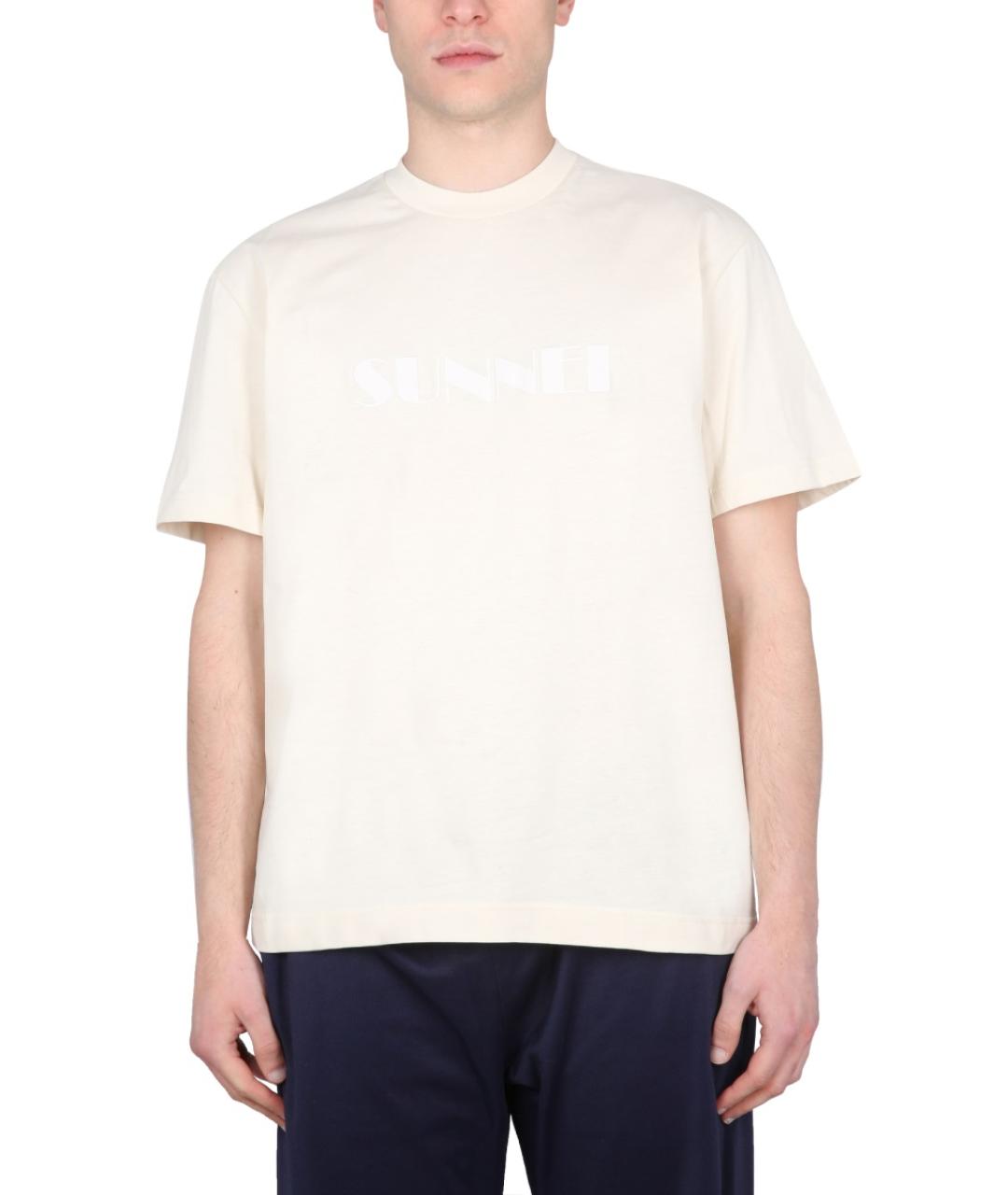 SUNNEI Белая хлопковая футболка, фото 5