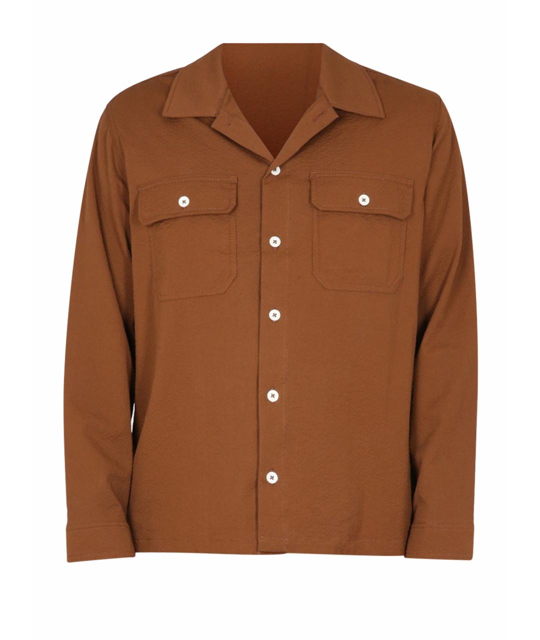 HOWLIN Коричневая хлопковая кэжуал рубашка, фото 1