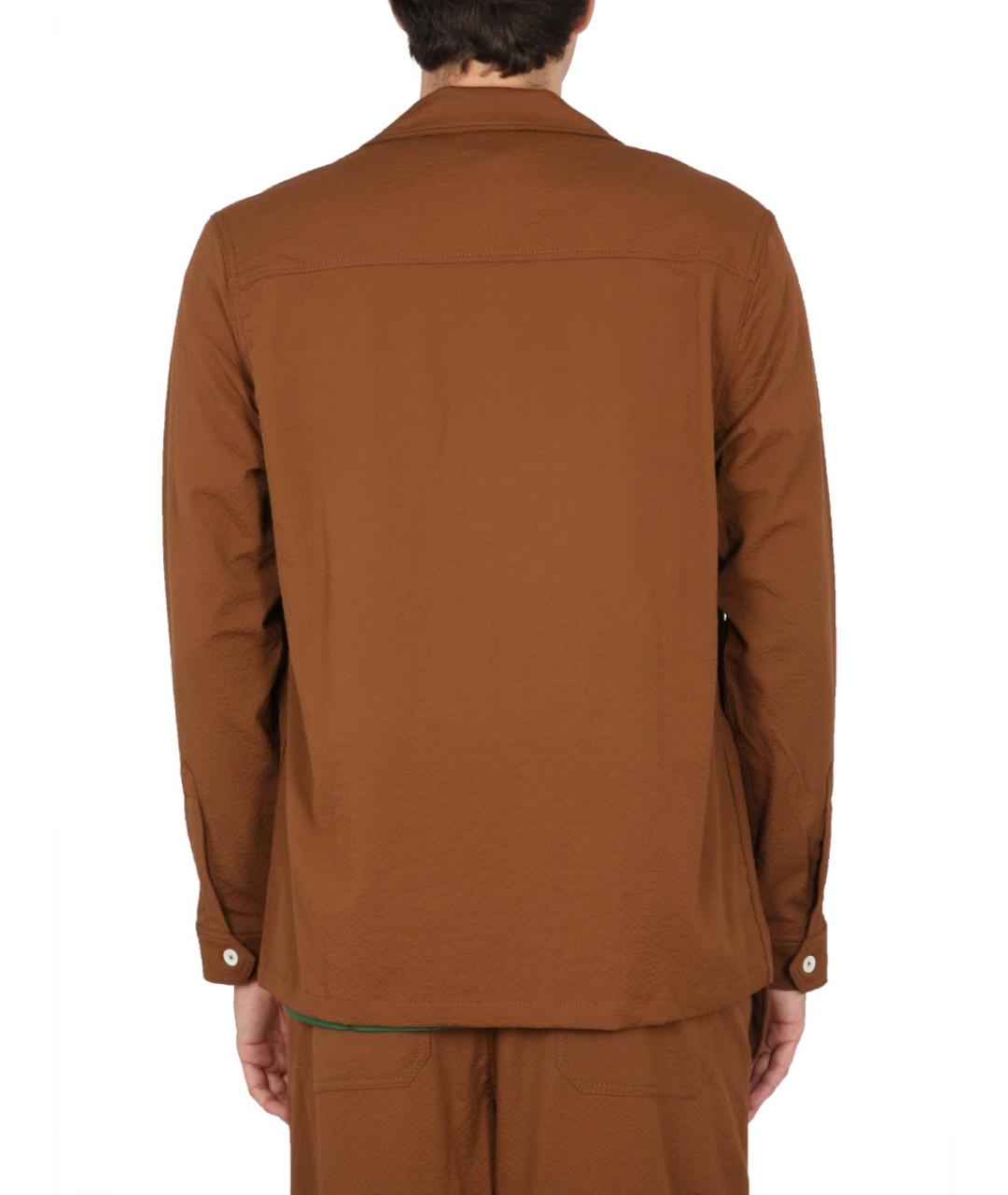 HOWLIN Коричневая хлопковая кэжуал рубашка, фото 3