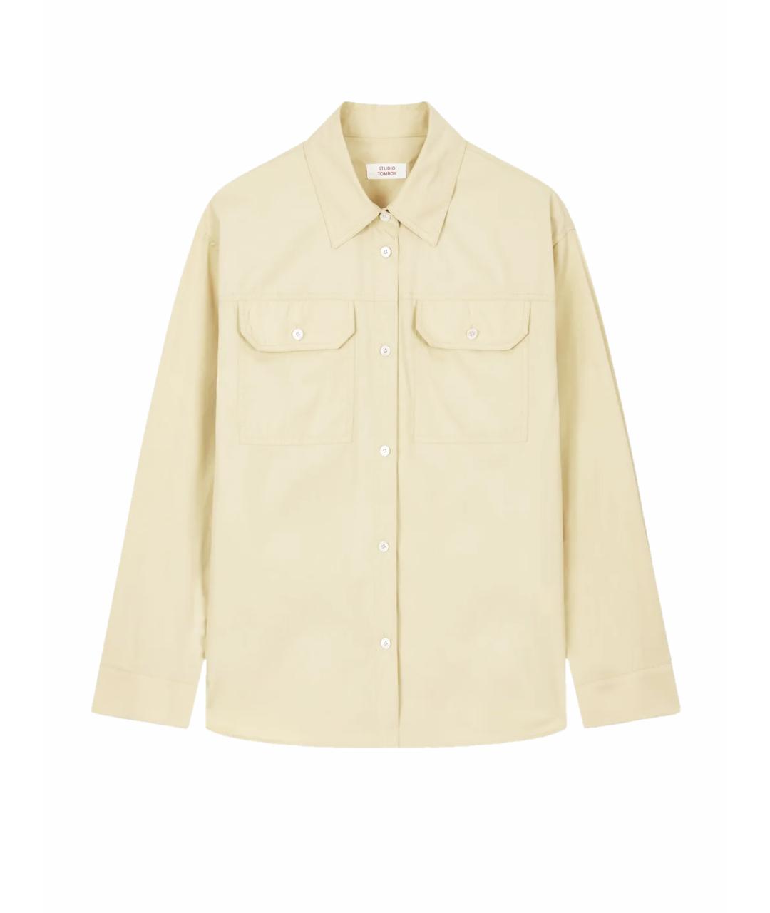 HOWLIN Бежевая хлопковая кэжуал рубашка, фото 1