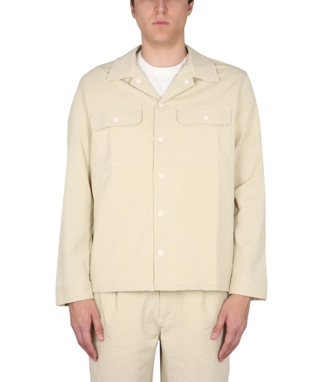 HOWLIN Бежевая хлопковая кэжуал рубашка, фото 5