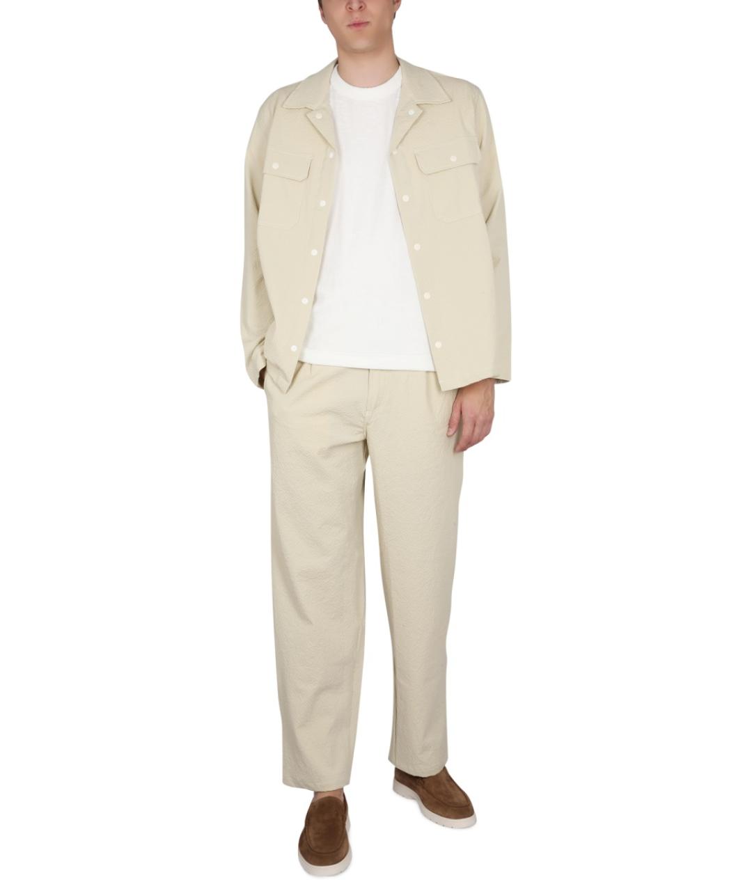 HOWLIN Бежевая хлопковая кэжуал рубашка, фото 2