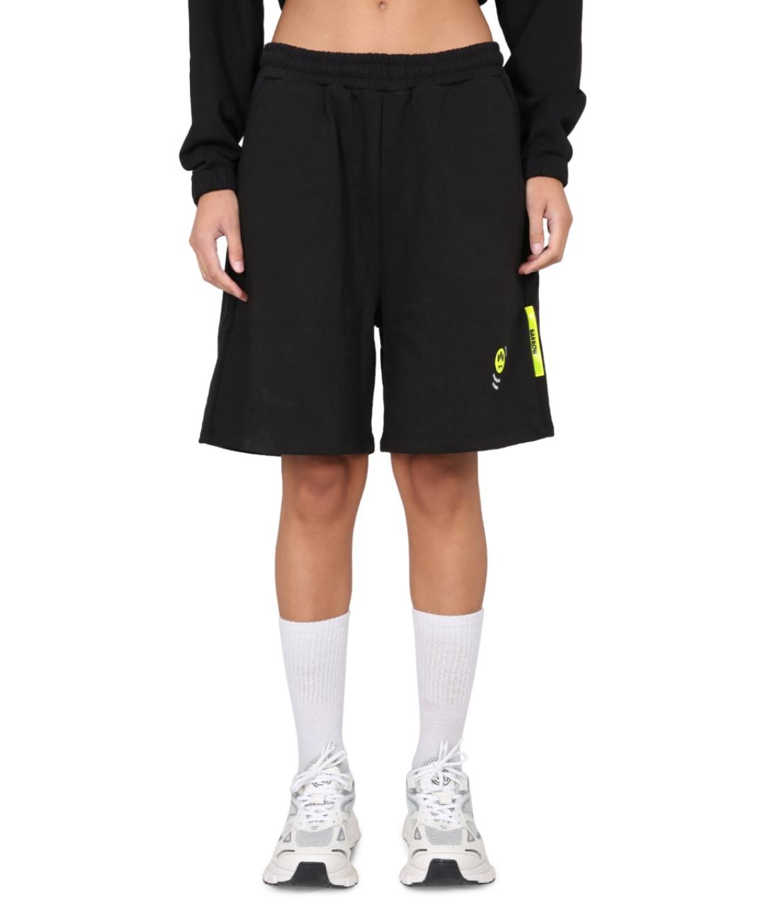 BARROW Черные хлопковые шорты, фото 2