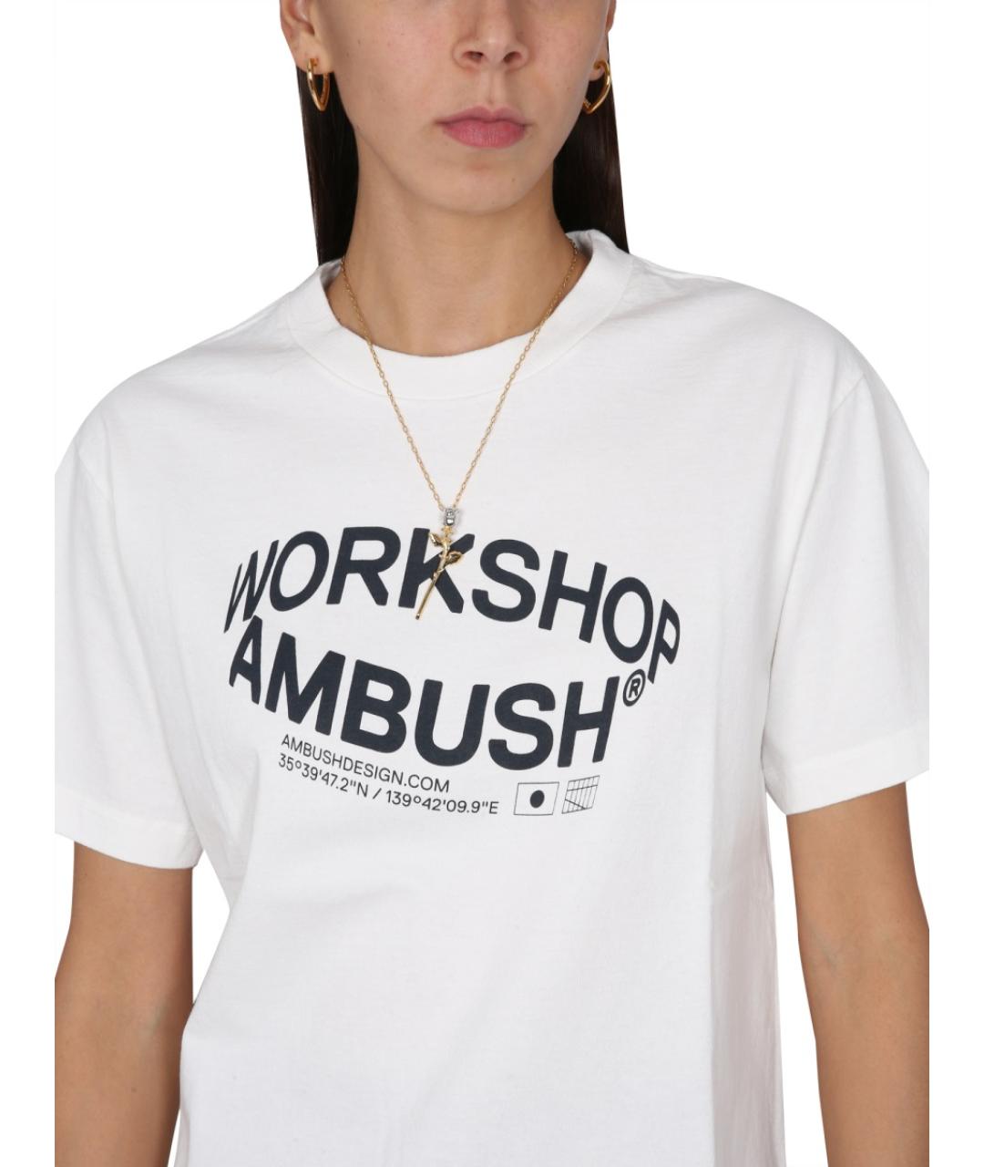 AMBUSH Белая хлопковая футболка, фото 5