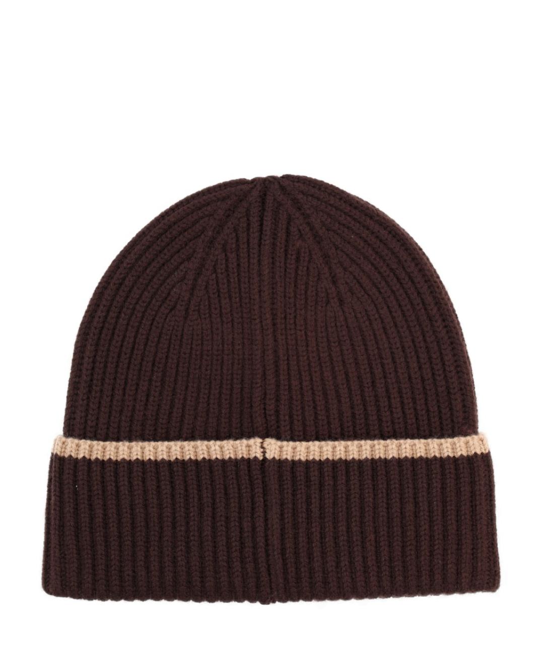 Drole de Monsieur Коричневая шерстяная шапка, фото 2