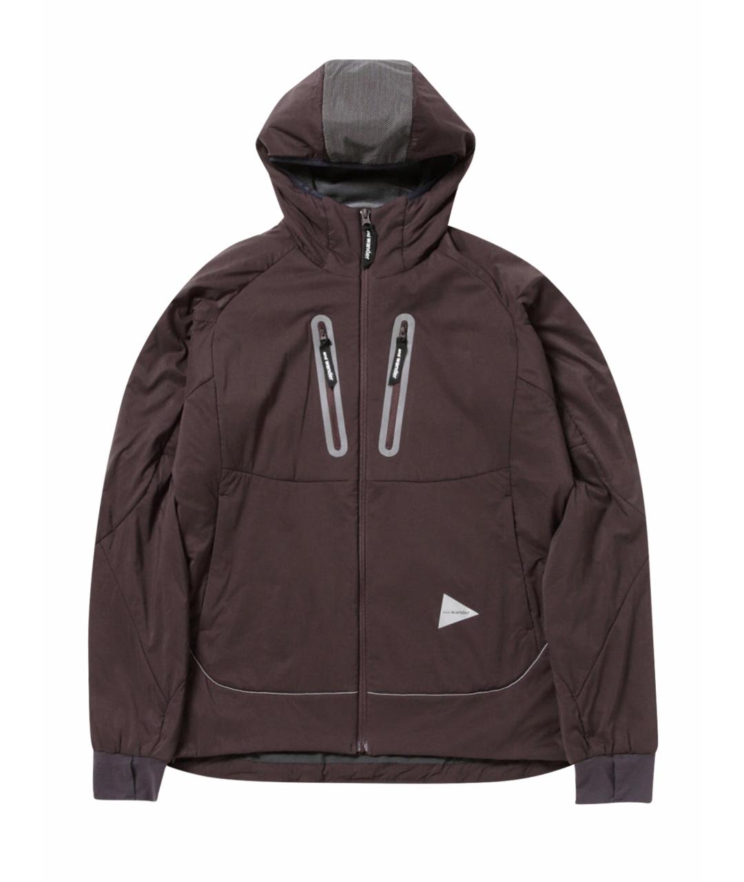 AND WANDER Бордовая полиэстеровая куртка, фото 1