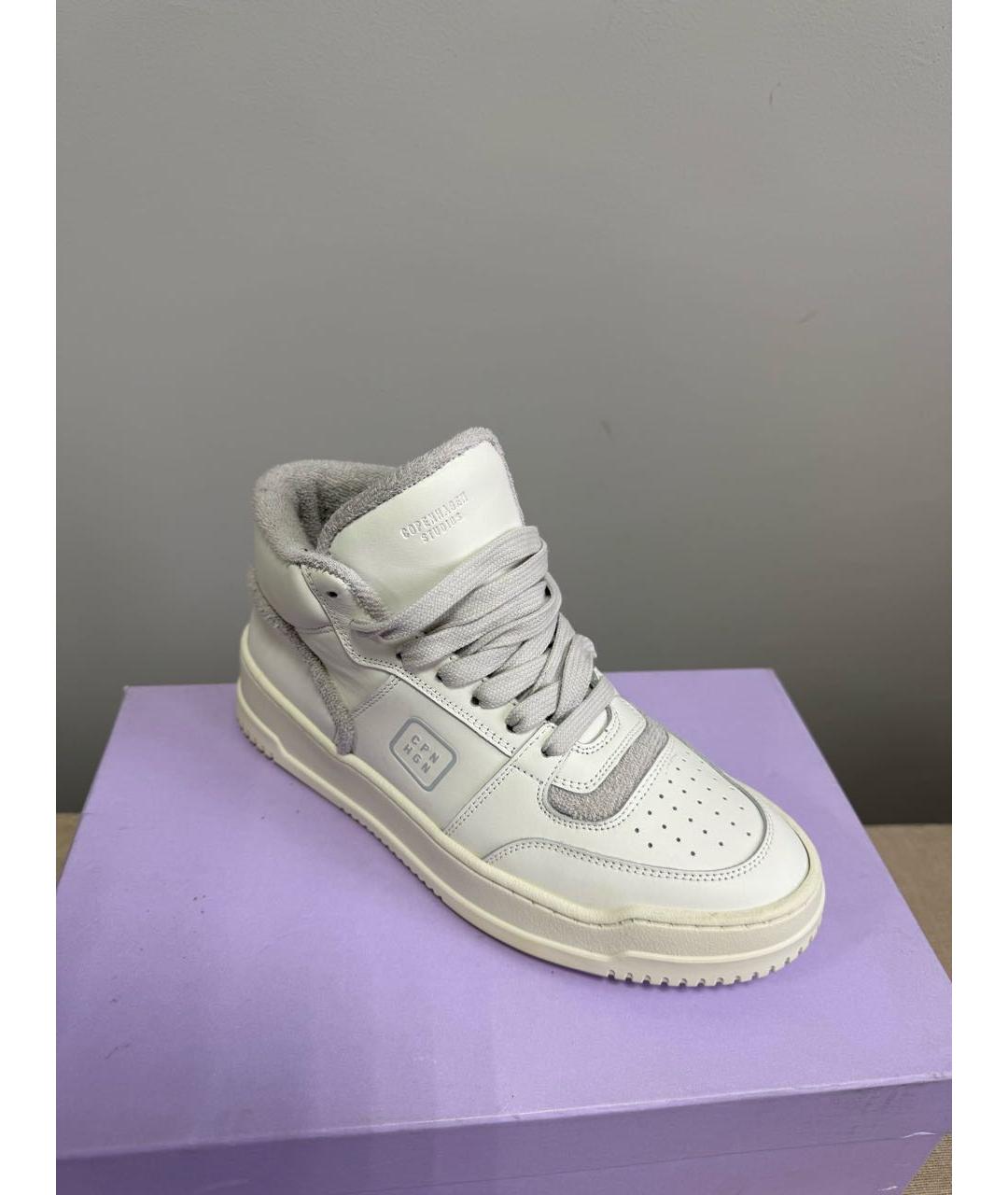 COPENHAGEN Белые кожаные кеды, фото 2