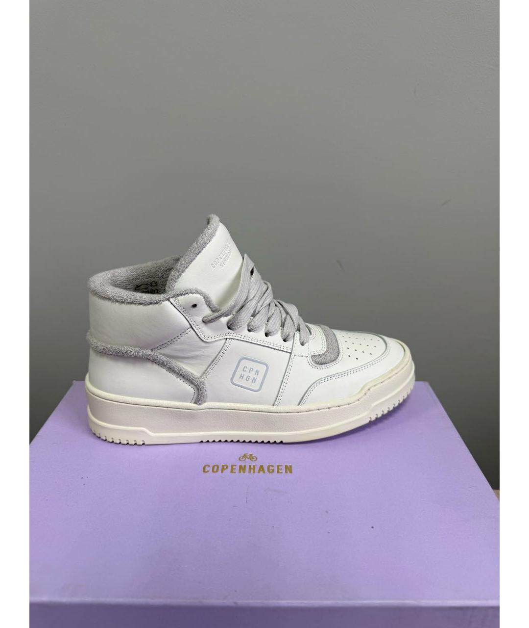 COPENHAGEN Белые кожаные кеды, фото 4