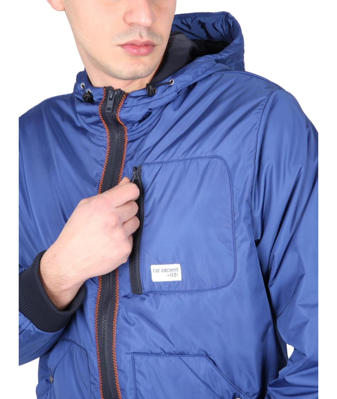 FAY Синяя полиамидовая куртка, фото 5