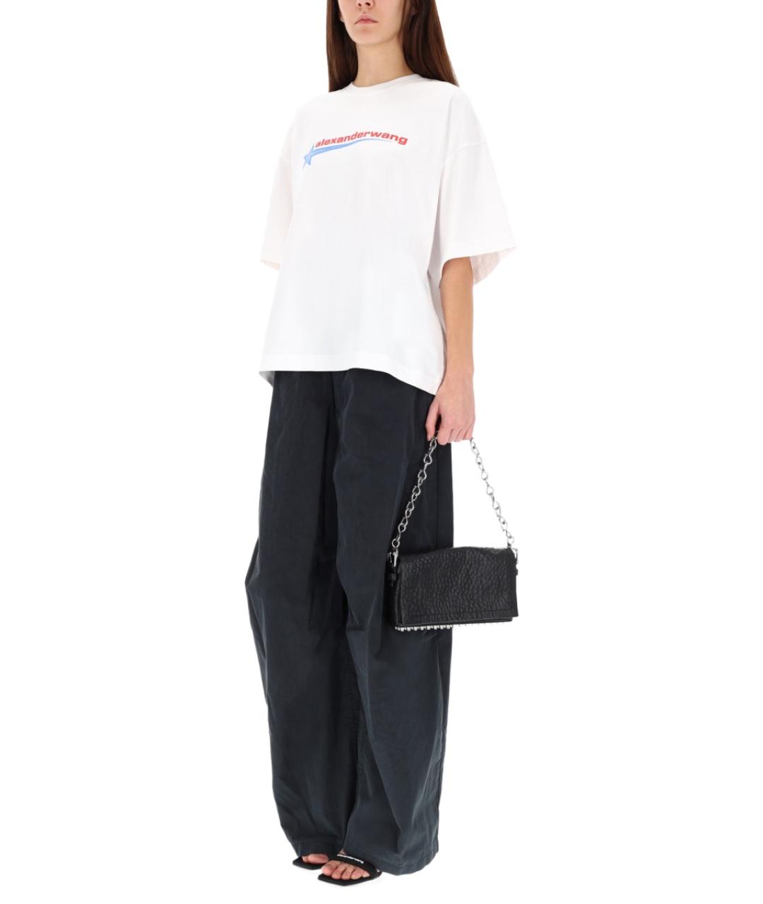 ALEXANDER WANG Черная хлопковая футболка, фото 2