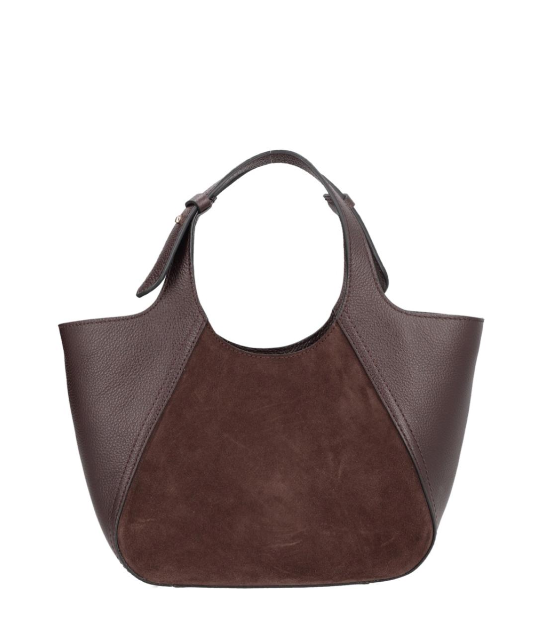 HUGO BOSS Бордовая кожаная сумка тоут, фото 2