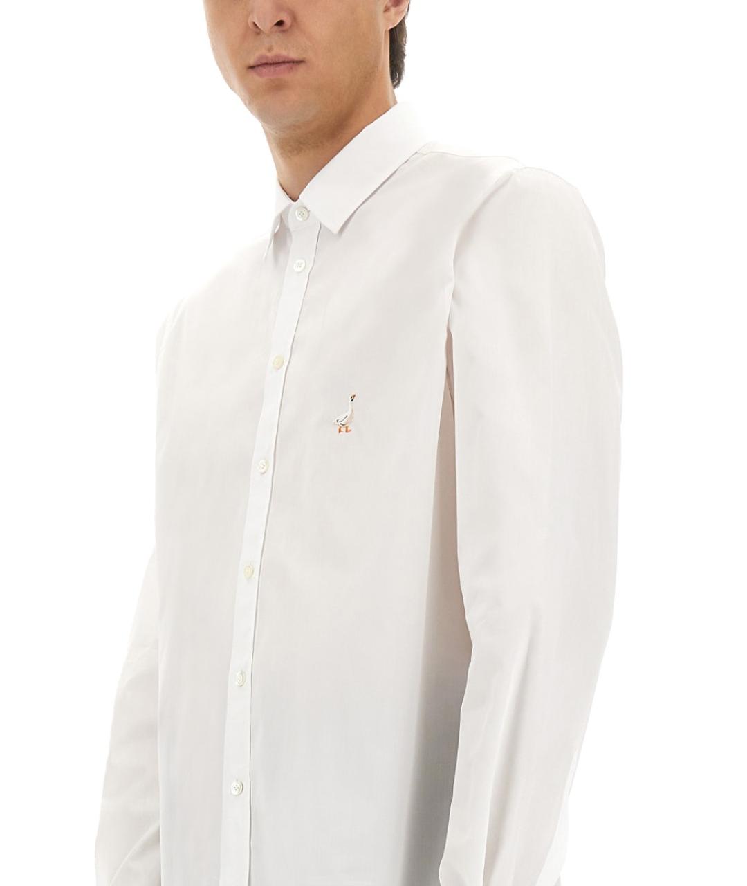 MOSCHINO Белая хлопковая кэжуал рубашка, фото 4