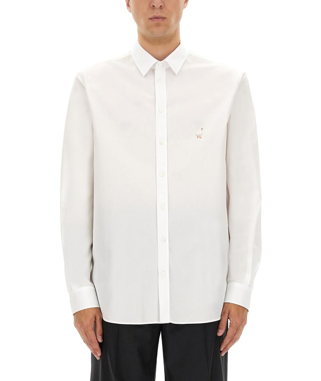 MOSCHINO Белая хлопковая кэжуал рубашка, фото 5