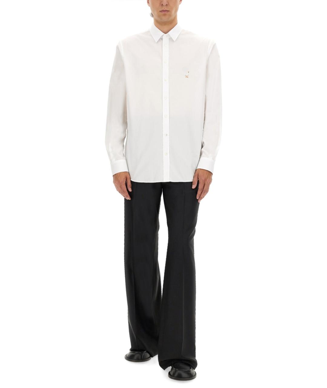 MOSCHINO Белая хлопковая кэжуал рубашка, фото 2