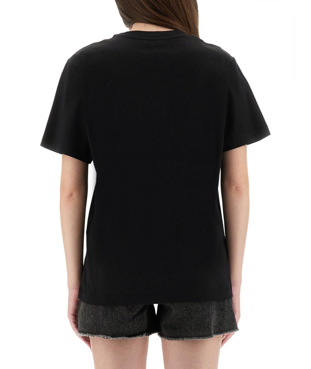 MOSCHINO JEANS Черная хлопковая футболка, фото 3