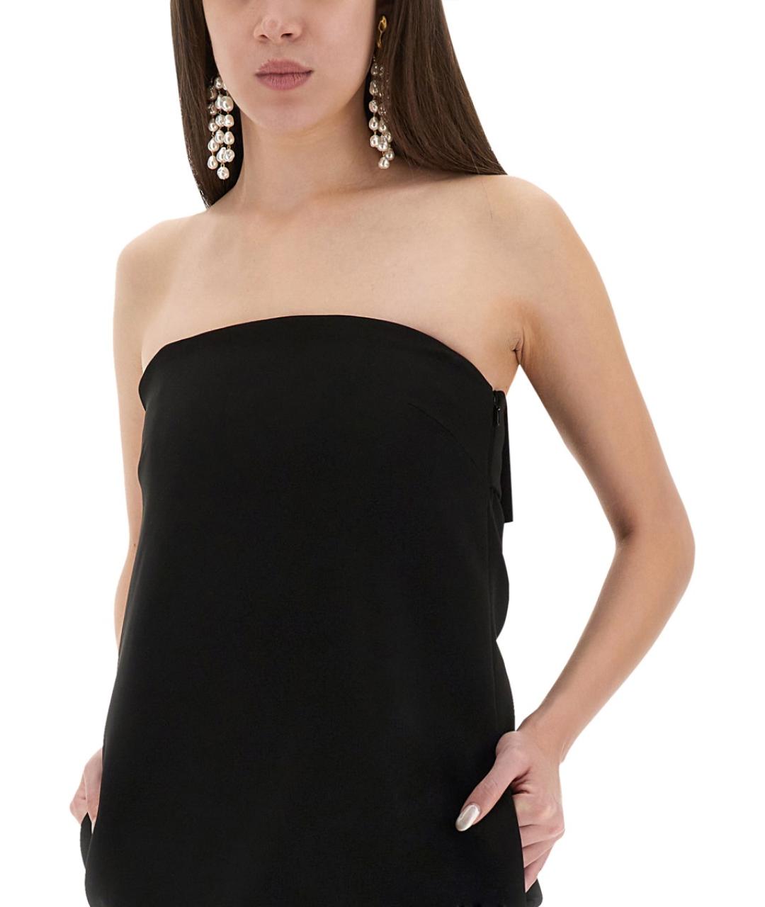 MOSCHINO Черное полиэстеровое коктейльное платье, фото 5