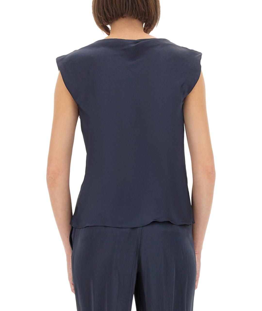 THEORY Синяя полиэстеровая блузы, фото 3