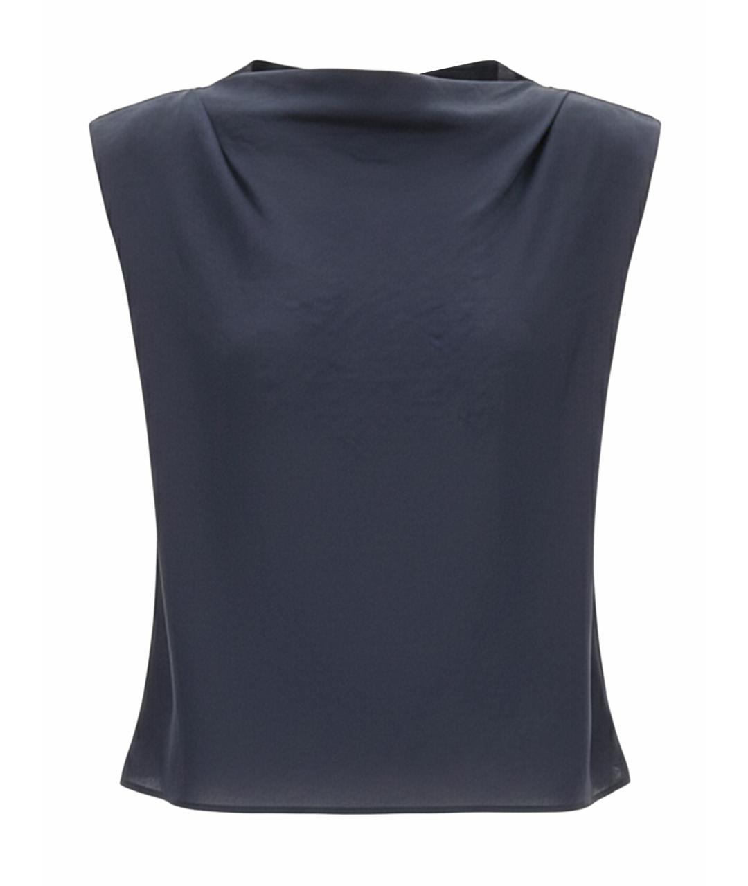 THEORY Синяя полиэстеровая блузы, фото 1