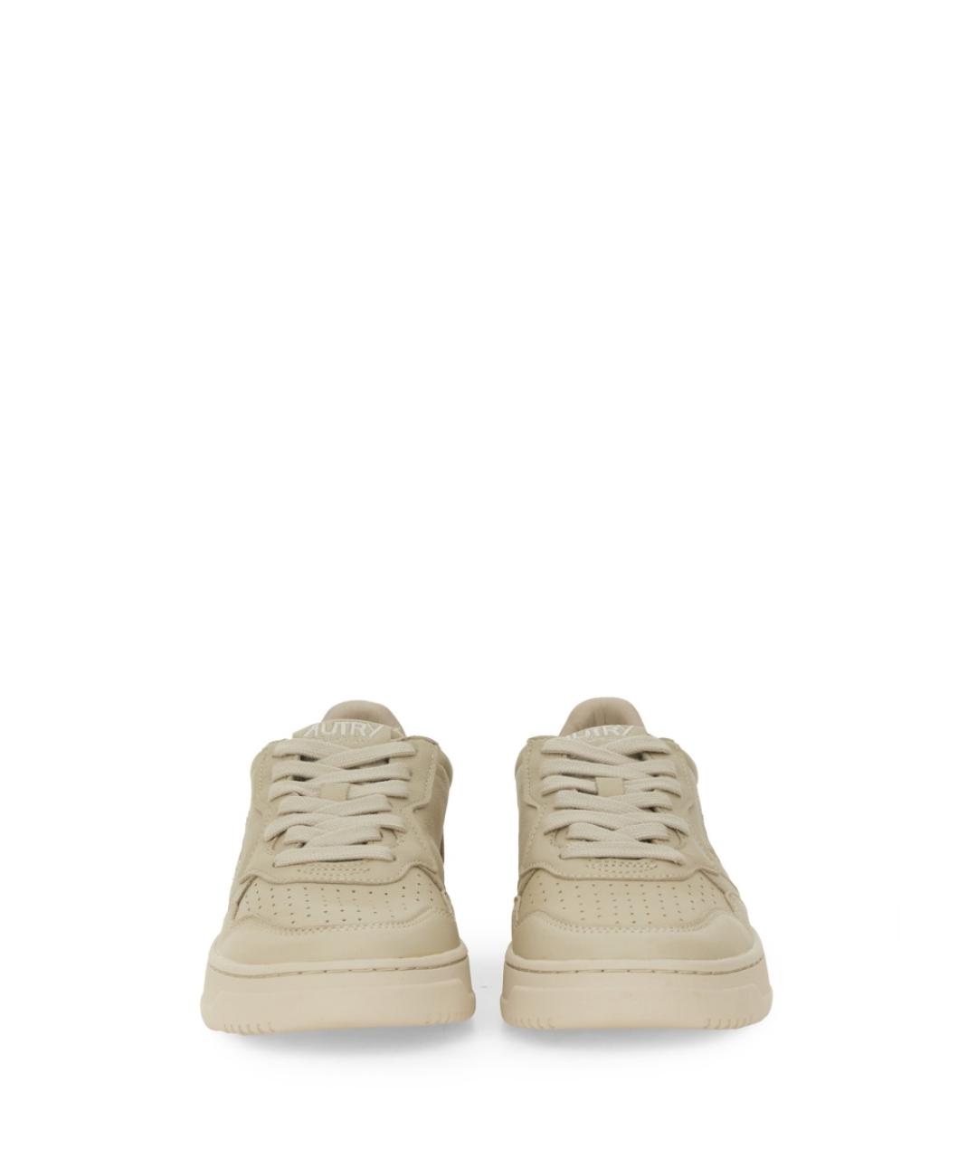 AUTRY Бежевые кожаные кроссовки, фото 5