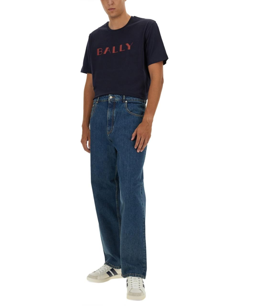 BALLY Синяя хлопковая футболка, фото 2