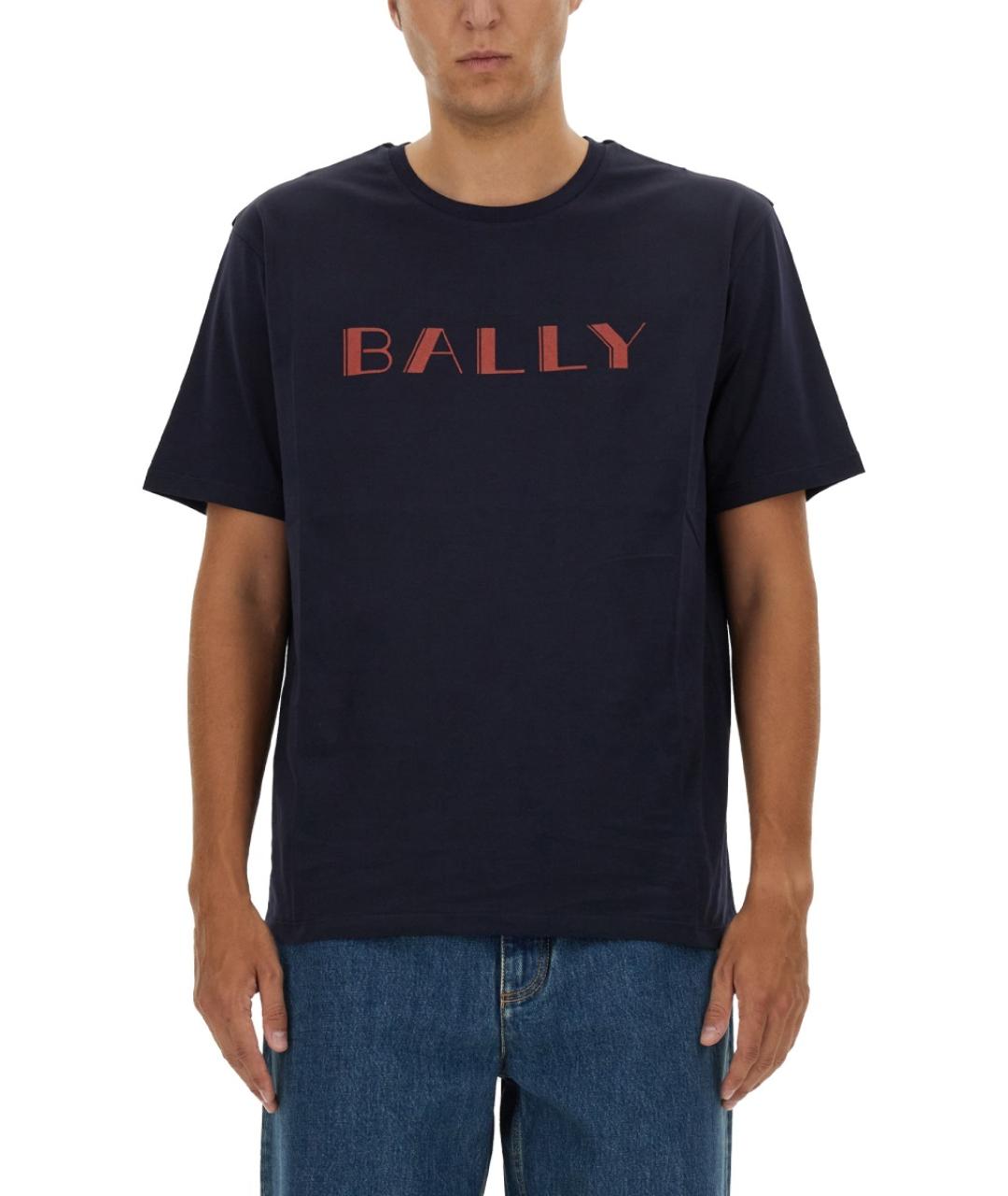 BALLY Синяя хлопковая футболка, фото 5