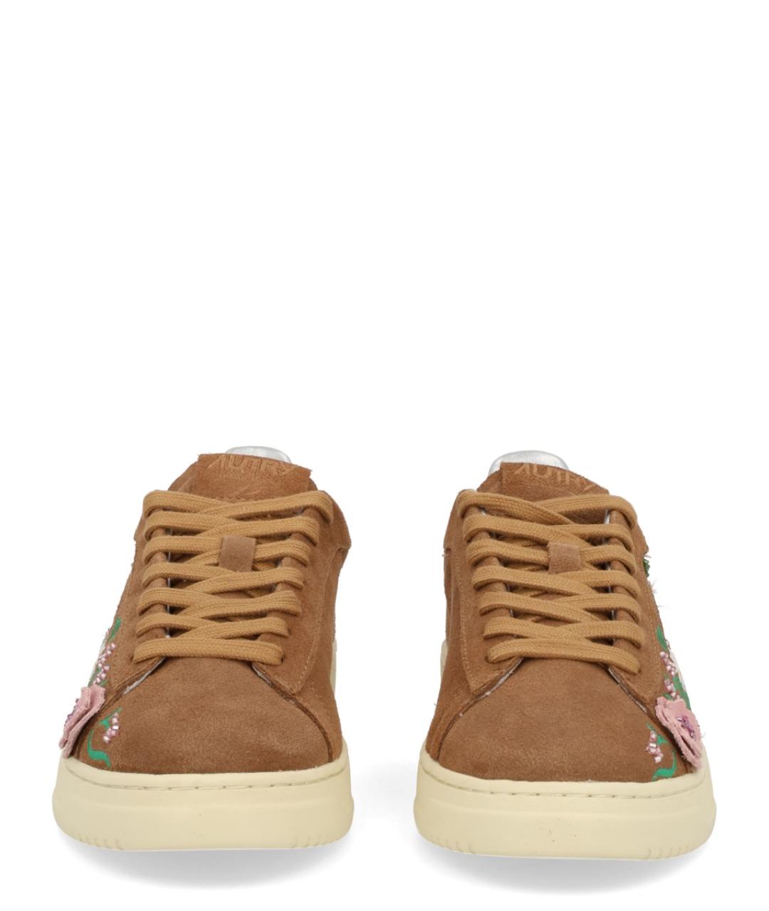 AUTRY Коричневые кожаные кроссовки, фото 4