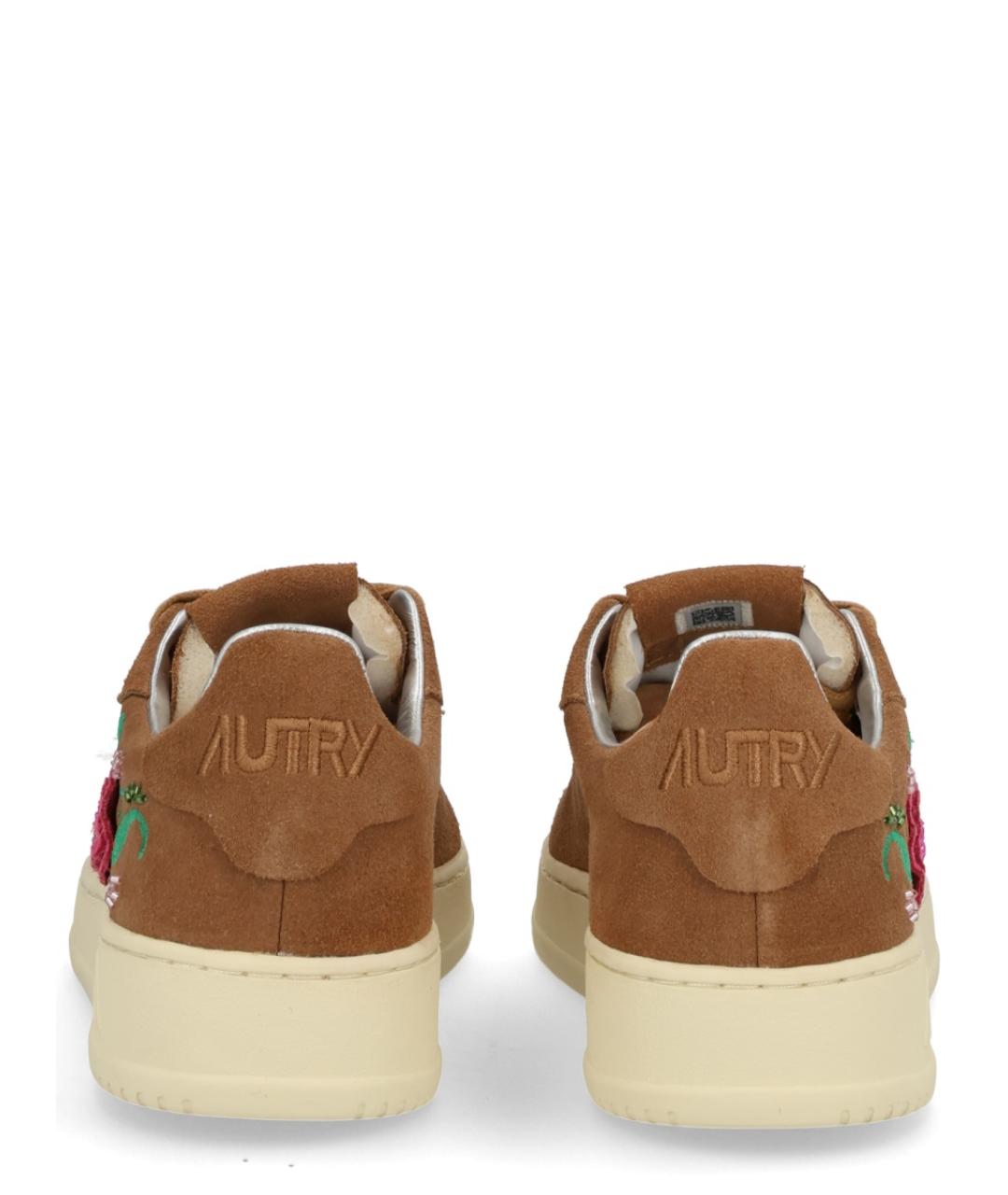 AUTRY Коричневые кожаные кроссовки, фото 3
