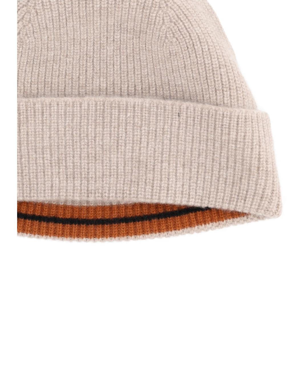 ZEGNA Бежевая кашемировая шапка, фото 3