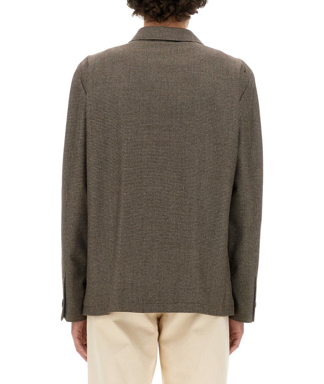 LARDINI Коричневая шерстяная куртка, фото 3