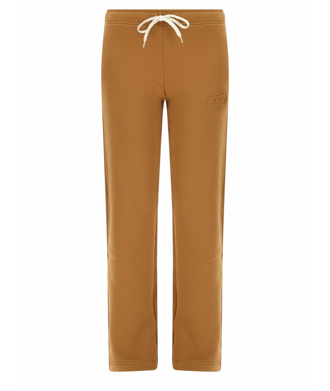 AUTRY Коричневые хлопковые прямые брюки, фото 1