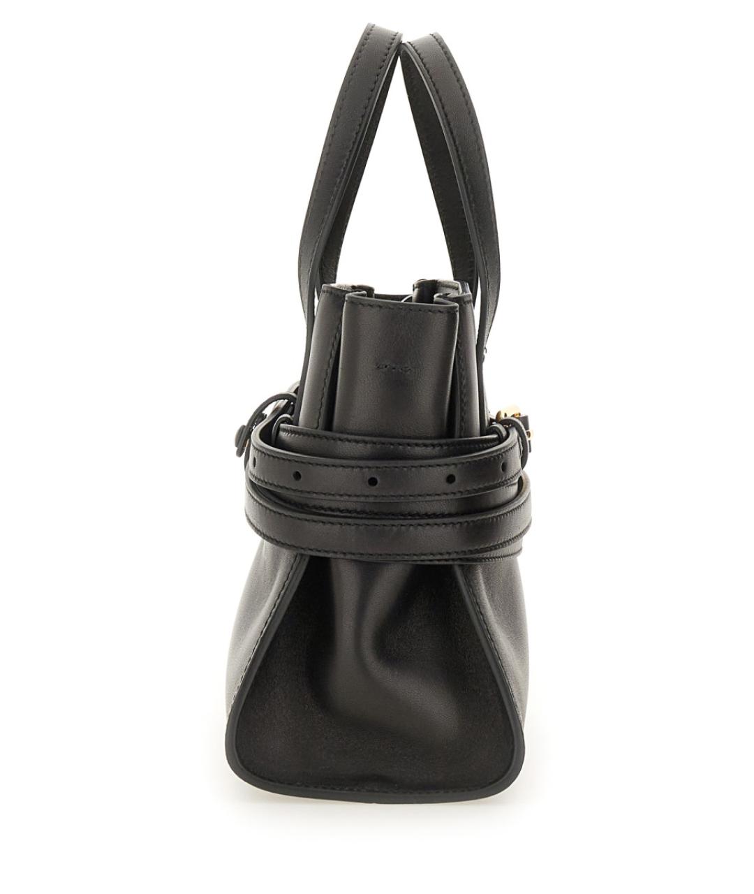 MOSCHINO Черная кожаная сумка тоут, фото 5