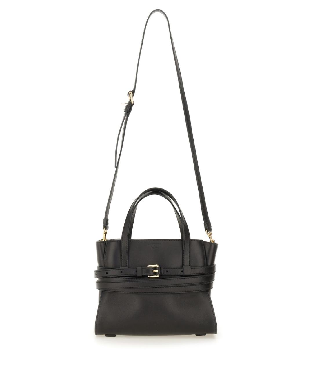 MOSCHINO Черная кожаная сумка тоут, фото 2