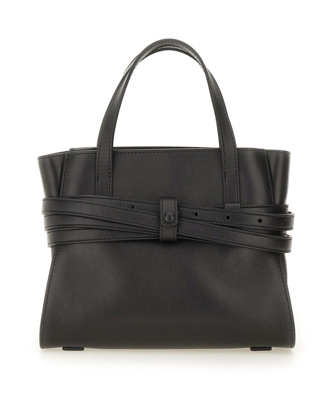 MOSCHINO Черная кожаная сумка тоут, фото 4