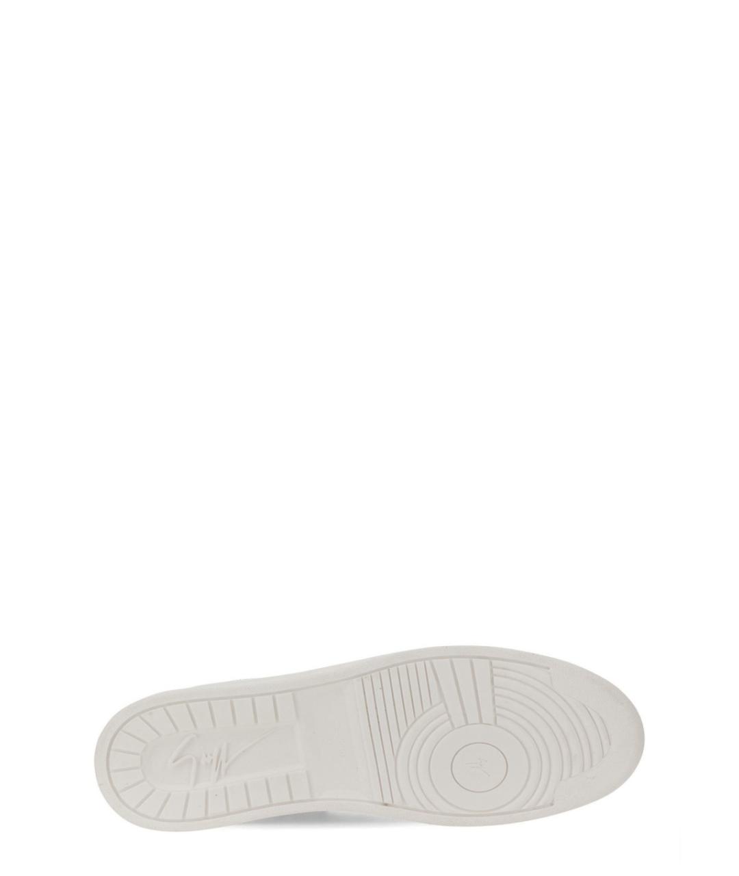 GIUSEPPE ZANOTTI DESIGN Черные кожаные низкие кроссовки / кеды, фото 4