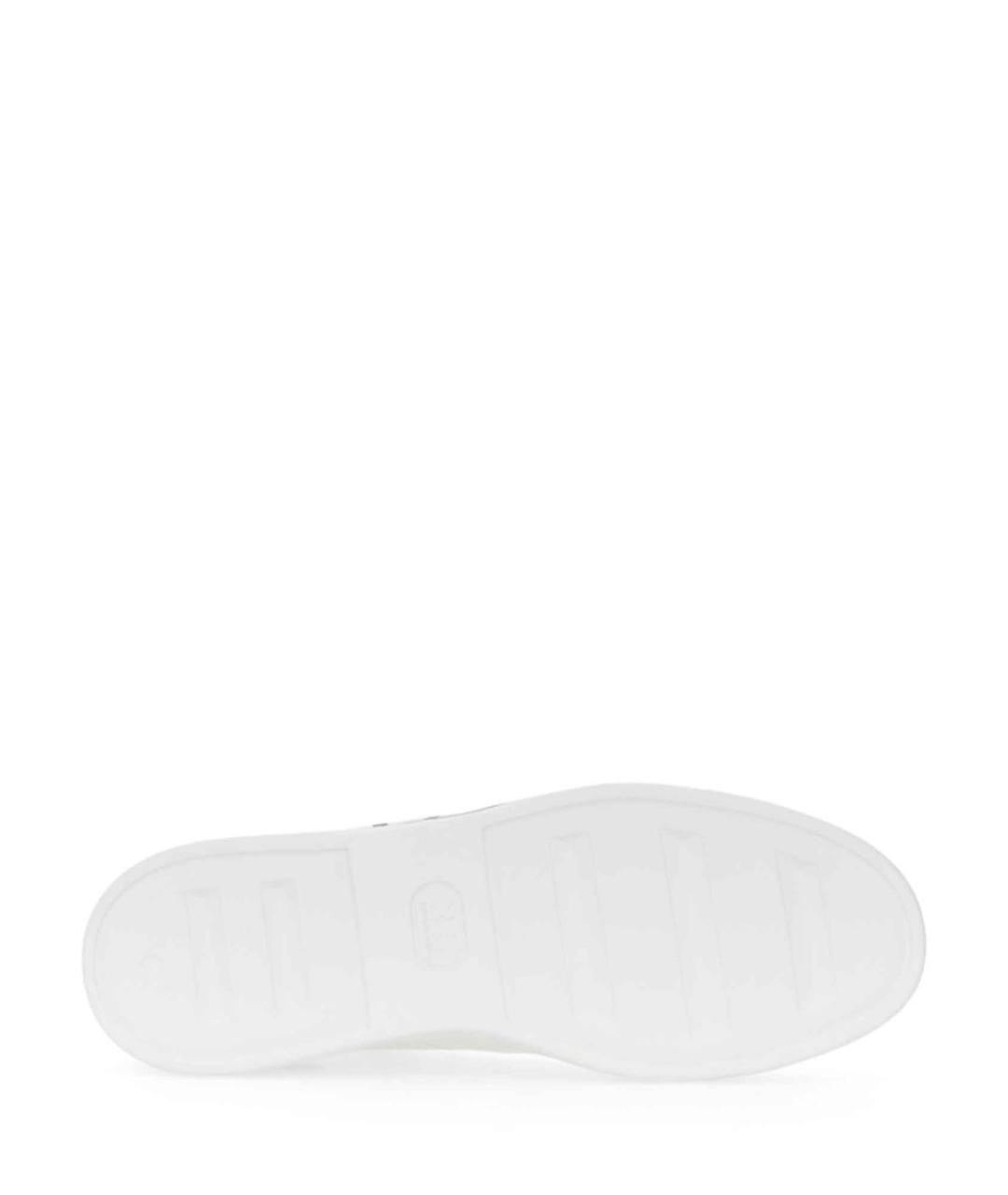 PHILIPP PLEIN Белые кожаные низкие кроссовки / кеды, фото 5