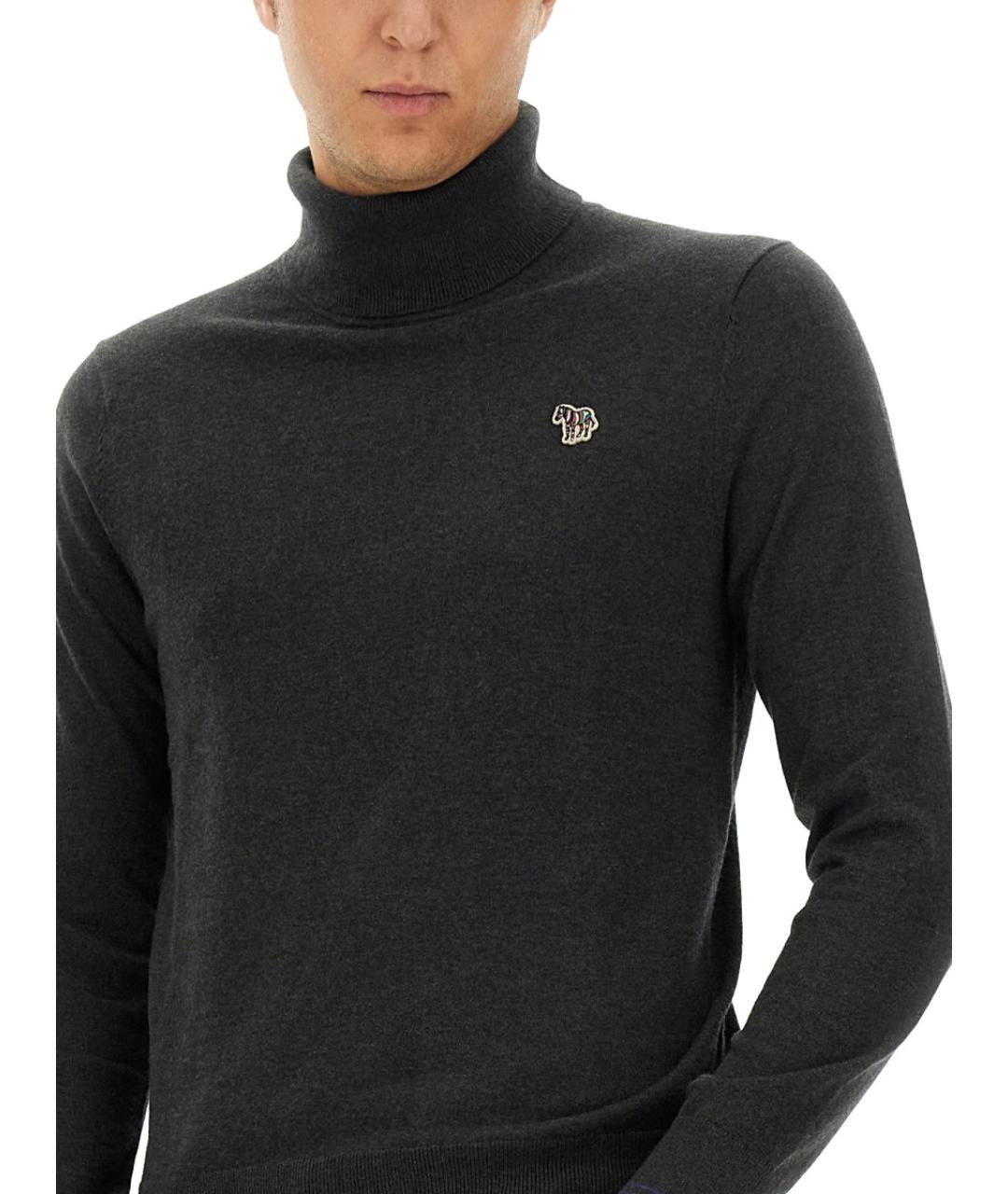 PS BY PAUL SMITH Антрацитовый хлопковый джемпер / свитер, фото 4