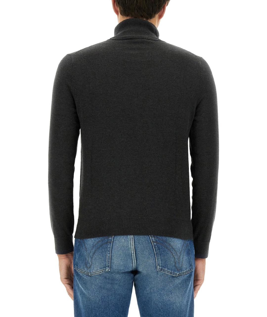 PS BY PAUL SMITH Антрацитовый хлопковый джемпер / свитер, фото 3