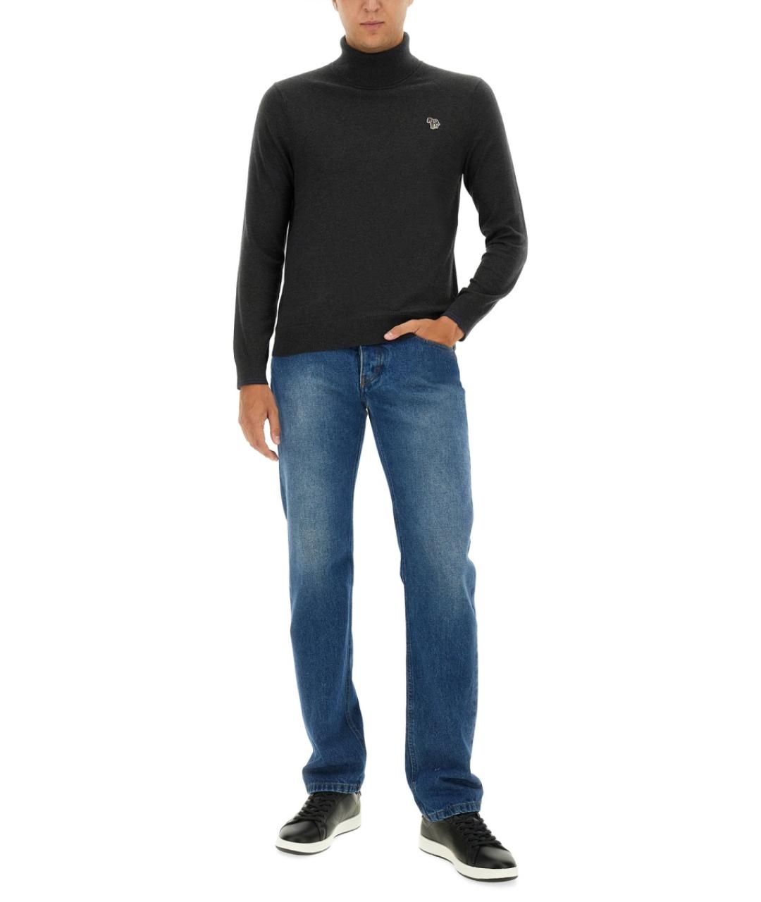 PS BY PAUL SMITH Антрацитовый хлопковый джемпер / свитер, фото 2