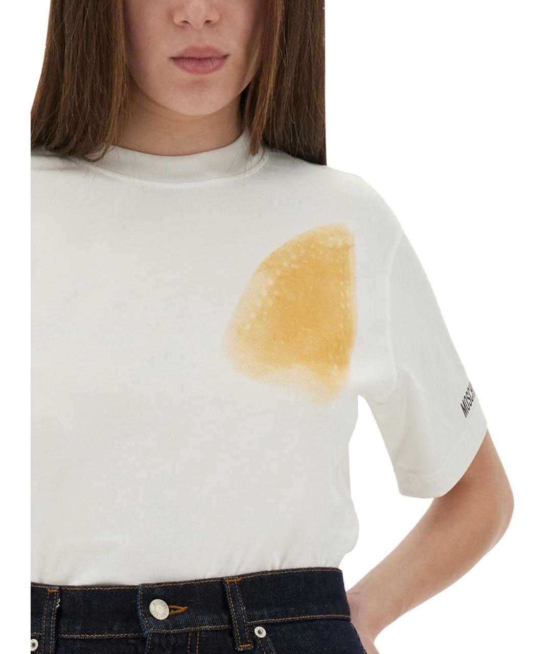 MOSCHINO Белая хлопковая футболка, фото 4