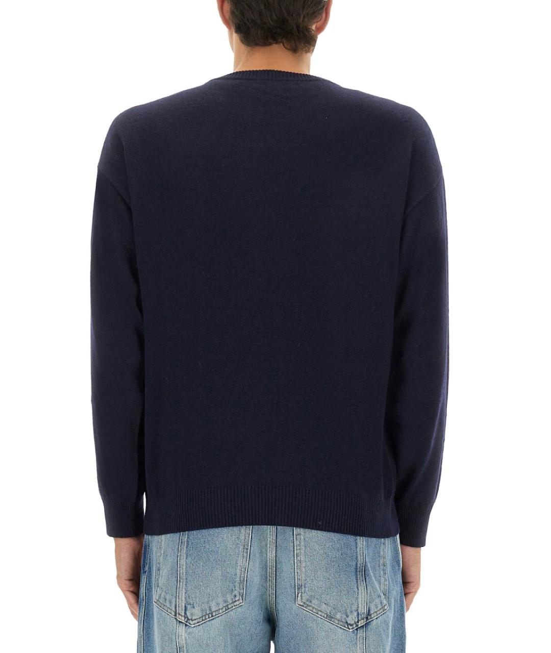 MOSCHINO Синий шерстяной джемпер / свитер, фото 4