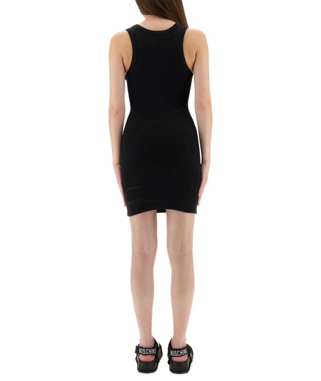 MOSCHINO JEANS Черное хлопковое повседневное платье, фото 3