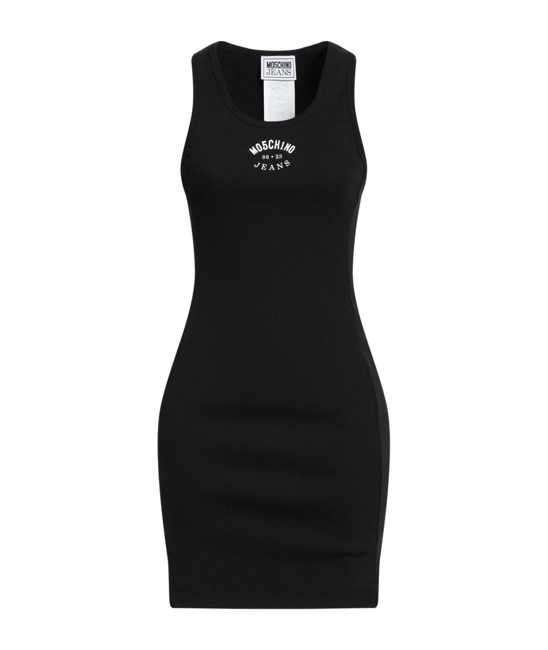 MOSCHINO JEANS Черное хлопковое повседневное платье, фото 1